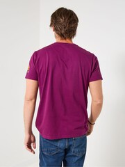 Joe Browns Purple Anarchy Placement Print T-Shirt - Image 4 of 6
