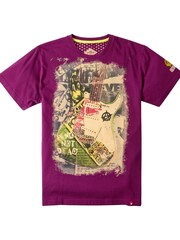 Joe Browns Purple Anarchy Placement Print T-Shirt - Image 6 of 6