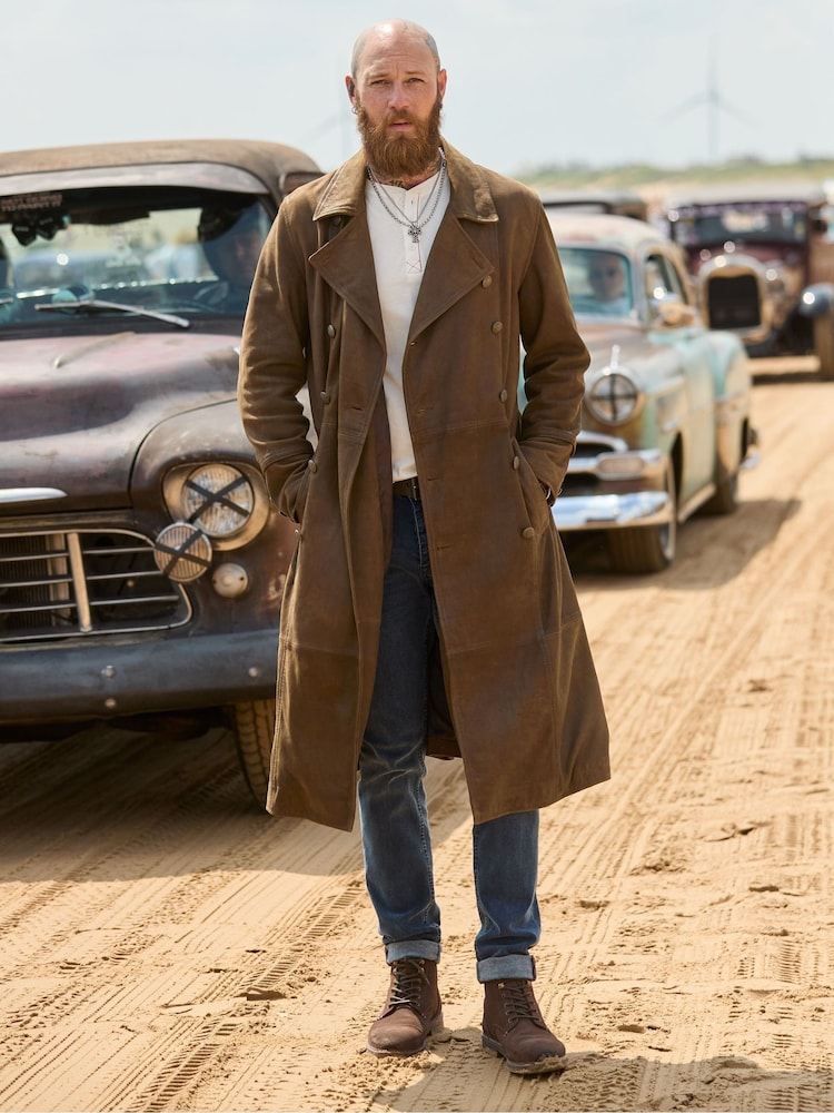 Joe Browns Brown Classic Military Overcoat - Image 1 of 8