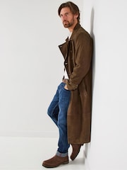 Joe Browns Brown Classic Military Overcoat - Image 7 of 8