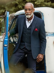 Joe Browns Blue Handsome Herringbone Blazer - Image 1 of 7