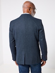 Joe Browns Blue Handsome Herringbone Blazer - Image 4 of 7