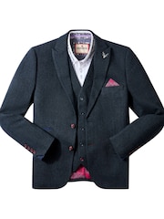 Joe Browns Blue Handsome Herringbone Blazer - Image 7 of 7