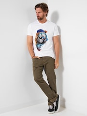 Joe Browns White Bear Print T-Shirt - Image 2 of 5