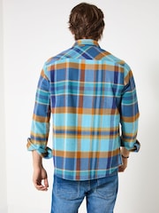 Joe Browns Blue Classic Collar Check Overshirt - Image 3 of 7