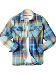 Joe Browns Blue Classic Collar Check Overshirt - Image 6 of 7