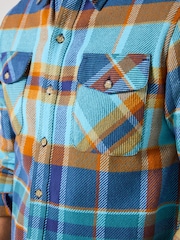 Joe Browns Blue Classic Collar Check Overshirt - Image 7 of 7