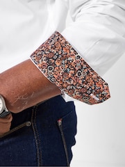 Joe Browns White Contrast Printed Trim Shirt - Image 5 of 6