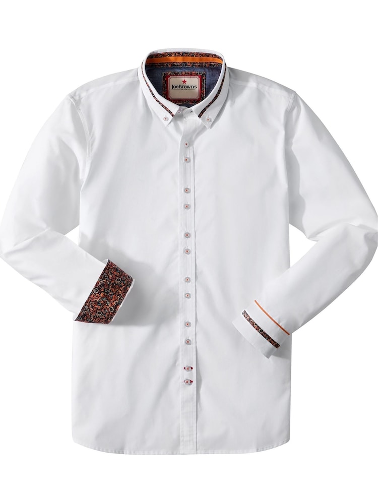 Joe Browns White Contrast Printed Trim Shirt - Image 6 of 6