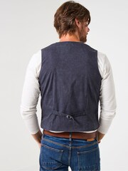 Joe Browns Blue Cord Front Waistcoat - Image 6 of 9