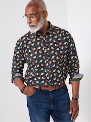 Joe Browns Black Bird Print Shirt - Image 1 of 5