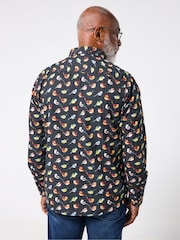 Joe Browns Black Bird Print Shirt - Image 2 of 5