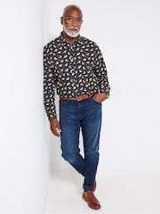 Joe Browns Black Bird Print Shirt - Image 3 of 5