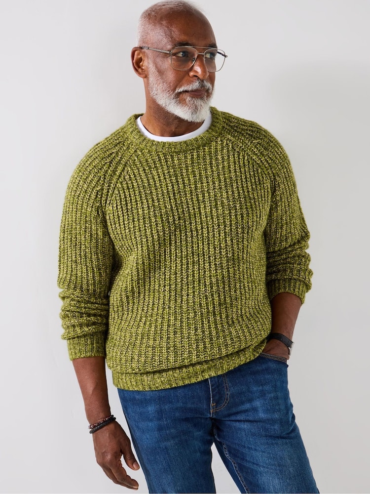 Joe Browns Green Chunky Rib Knit Jumper - Image 1 of 5 Joe Browns Green Chunky Rib Knit Jumper - Image 1 of 5