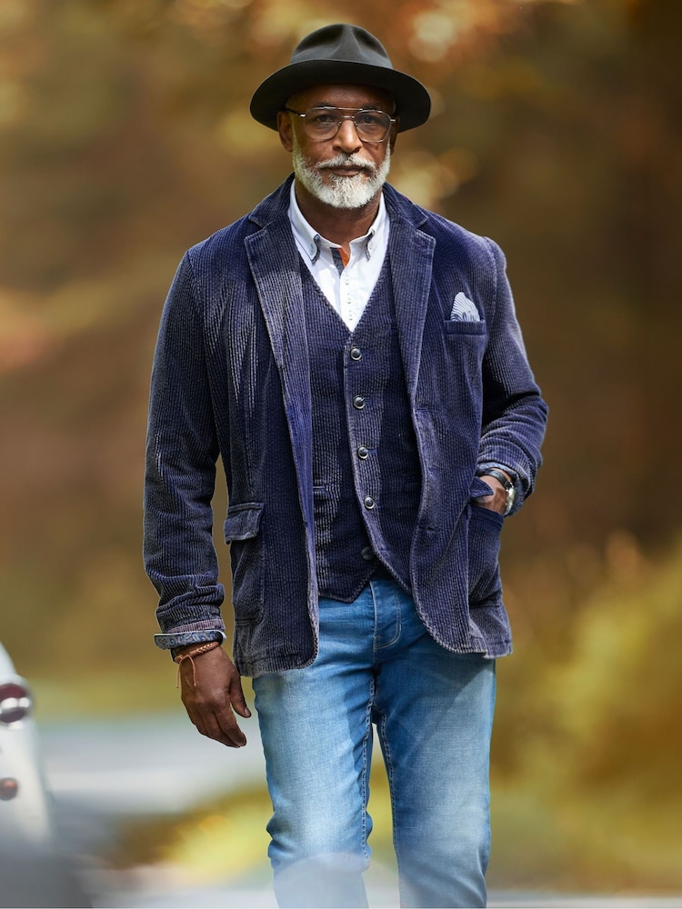 Joe Browns Blue Corduroy Blazer - Image 1 of 8