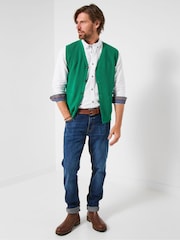 Joe Browns Green Smart Knit Waistcoat - Image 2 of 7
