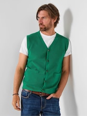 Joe Browns Green Smart Knit Waistcoat - Image 3 of 7