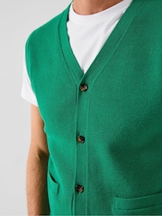 Joe Browns Green Smart Knit Waistcoat - Image 6 of 7