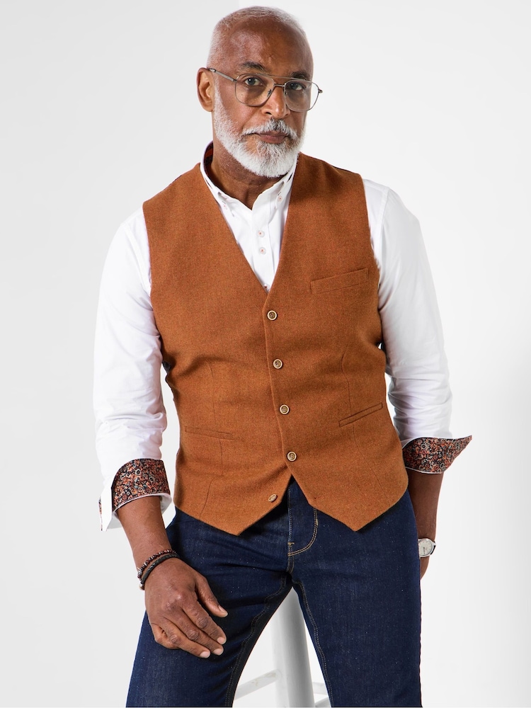 Joe Browns Orange Sensational Style Waistcoat - Image 1 of 6 Joe Browns Orange Sensational Style Waistcoat - Image 1 of 6