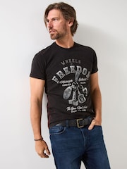 Joe Browns Black Motorcycle Lifestyle T-Shirt - Image 1 of 5