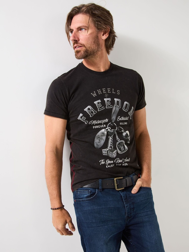 Joe Browns Black Motorcycle Lifestyle T-Shirt - Image 1 of 5 Joe Browns Black Motorcycle Lifestyle T-Shirt - Image 1 of 5
