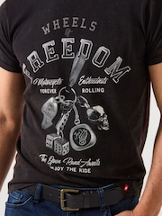 Joe Browns Black Motorcycle Lifestyle T-Shirt - Image 4 of 5
