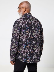 Joe Browns Black Floral Bird Print Shirt - Image 2 of 6