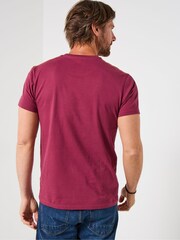 Joe Browns Purple Stylish Crew Neck Biker T-Shirt - Image 4 of 7