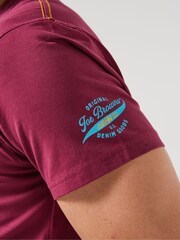 Joe Browns Purple Stylish Crew Neck Biker T-Shirt - Image 6 of 7
