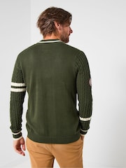 Joe Browns Green Preppy V-Neck Cardigan - Image 3 of 7