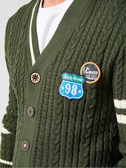 Joe Browns Green Preppy V-Neck Cardigan - Image 6 of 7