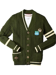 Joe Browns Green Preppy V-Neck Cardigan - Image 7 of 7