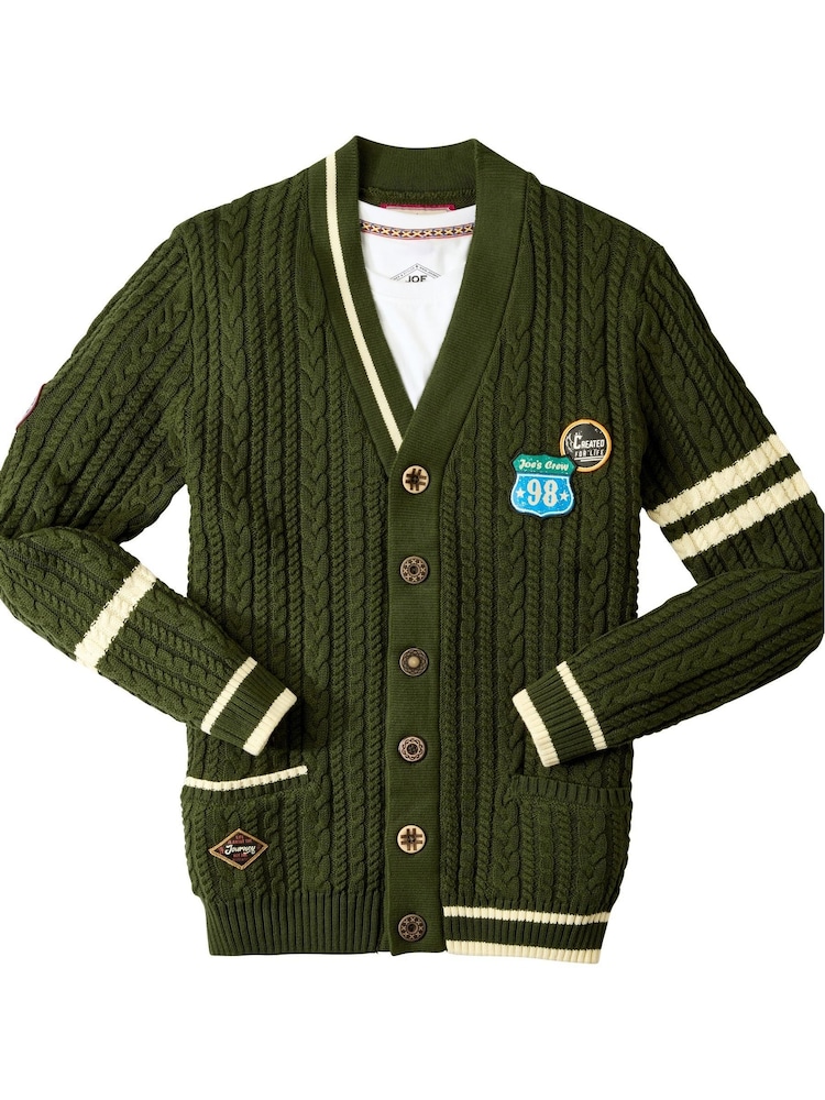 Joe Browns Green Preppy V-Neck Cardigan - Image 7 of 7 Joe Browns Green Preppy V-Neck Cardigan - Image 7 of 7