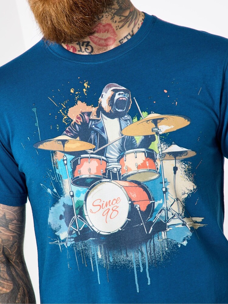 Joe Browns Blue Music Inspired T-Shirt - Image 2 of 5