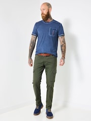 Joe Browns Blue Stylish Crew Neck T-Shirt - Image 5 of 6