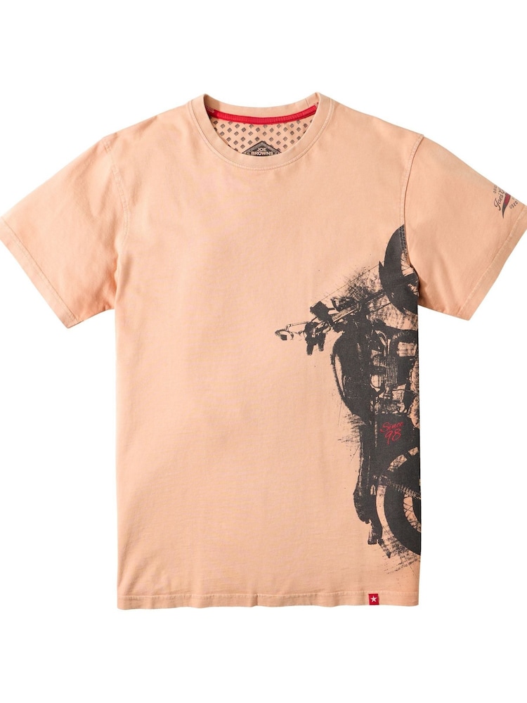 Joe Browns Brown Bold Biker Graphic T-Shirt - Image 5 of 5 Joe Browns Brown Bold Biker Graphic T-Shirt - Image 5 of 5