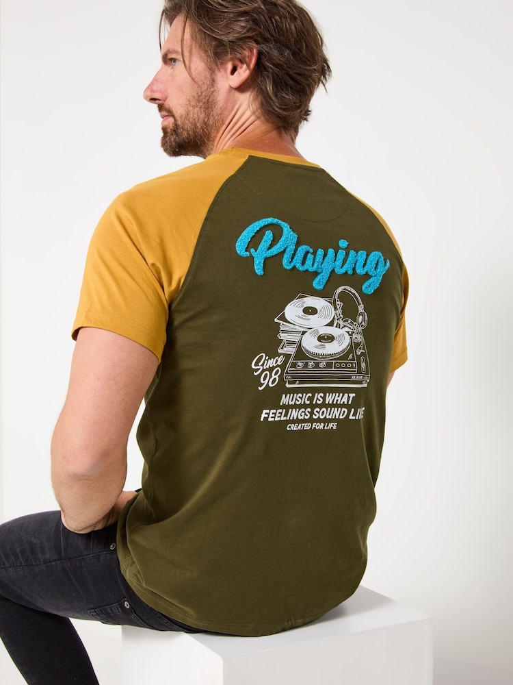 Joe Browns Green Music Decks T-Shirt - Image 2 of 9