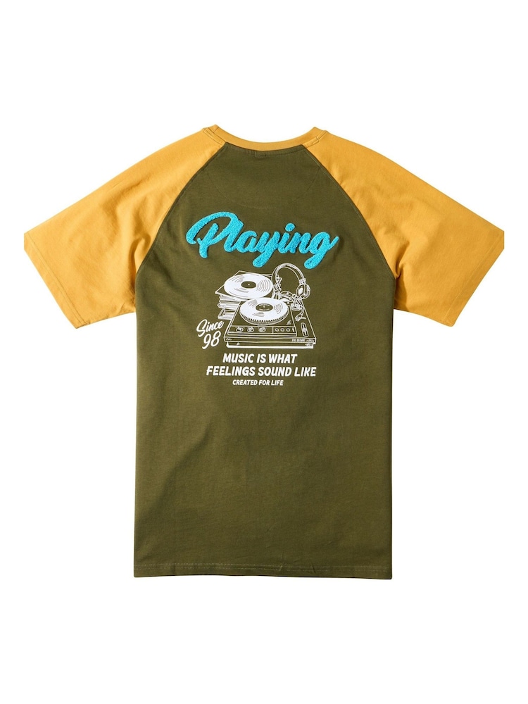 Joe Browns Green Music Decks T-Shirt - Image 9 of 9
