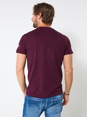 Joe Browns Purple Twin Needle Finish Stylish Graphic T-Shirt - Image 4 of 5