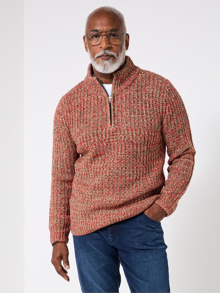 Joe Browns Red Long Sleeve Fisherman Knit Jumper - Image 1 of 5 Joe Browns Red Long Sleeve Fisherman Knit Jumper - Image 1 of 5