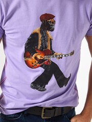 Joe Browns Purple Musician Crew Neck T-Shirt - Image 3 of 6