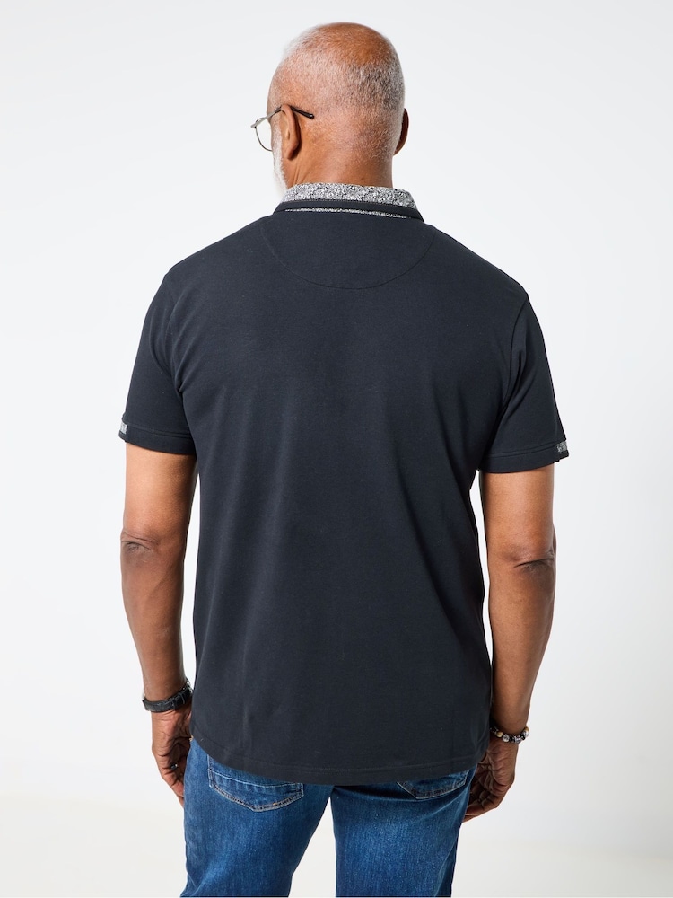 Joe Browns Black Stylish Polo Shirt - Image 2 of 5