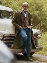 Joe Browns Brown Double-Breasted Epaulette Coat - Image 1 of 10