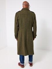 Joe Browns Brown Double-Breasted Epaulette Coat - Image 3 of 10