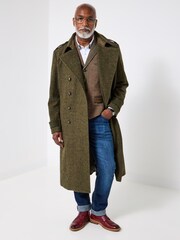 Joe Browns Brown Double-Breasted Epaulette Coat - Image 4 of 10