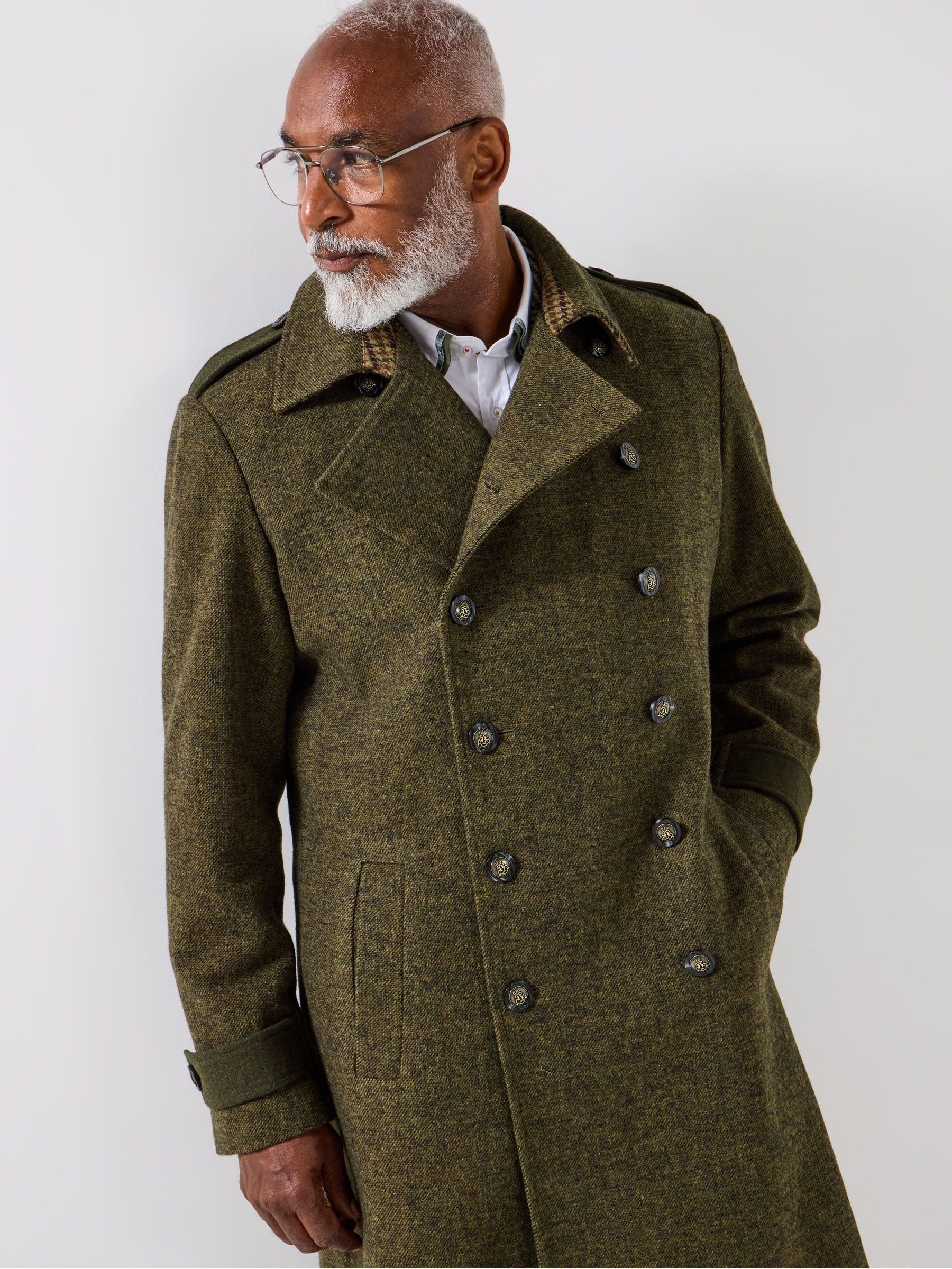 Buy Joe Browns Brown Double-Breasted Epaulette Coat from the Next