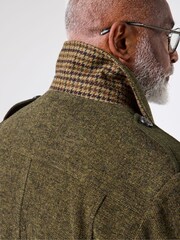 Joe Browns Brown Double-Breasted Epaulette Coat - Image 6 of 10