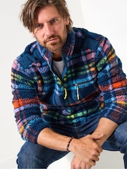 Joe Browns Check Fleece Funnel - صورة 2 من 8