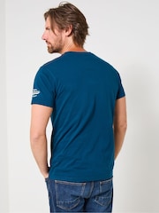 Joe Browns Blue Casual Short Sleeve Graphic T-Shirt - Image 2 of 6