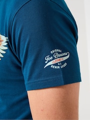 Joe Browns Blue Casual Short Sleeve Graphic T-Shirt - Image 5 of 6
